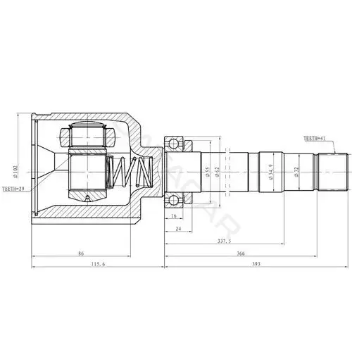 Шрус ZIKMAR Z88993R