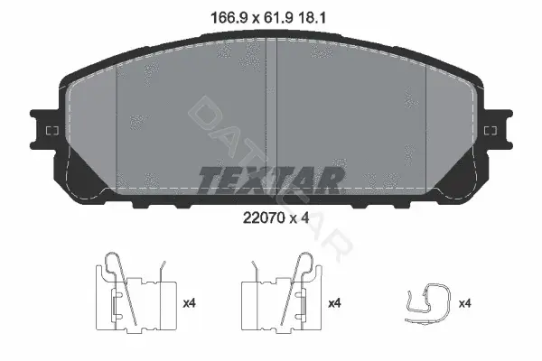 Тормозные колодки TEXTAR 2207001