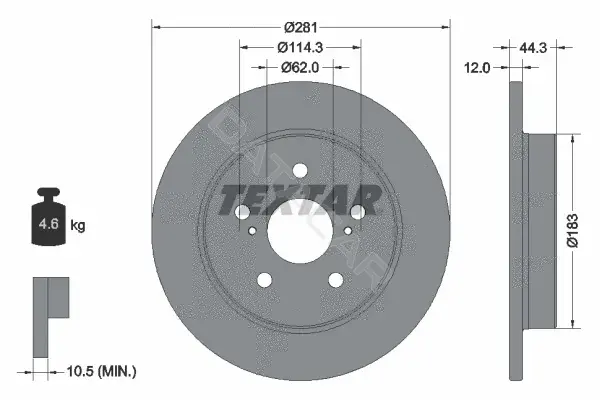 Тормозные диски TEXTAR 92301403
