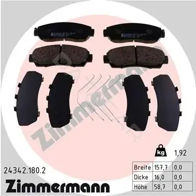 Тормозные колодки ZIMMERMANN 24342.180.2