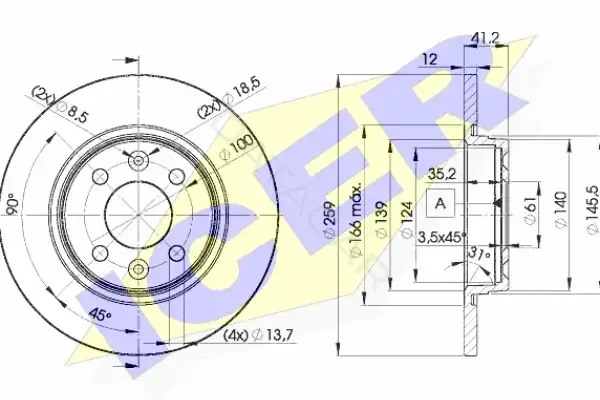 Тормозные диски ICER 78BD4707-2