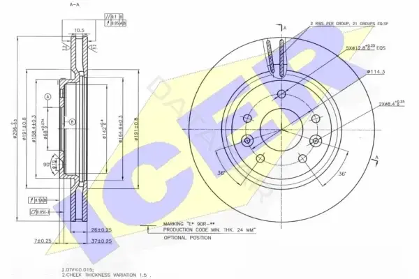 Тормозные диски ICER 78BD2089-2