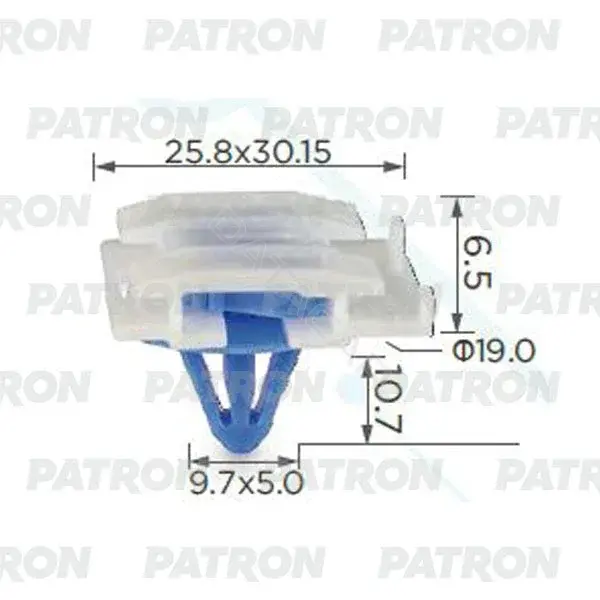 Клипсы, фиксаторы, зажимы PATRON P37-2343