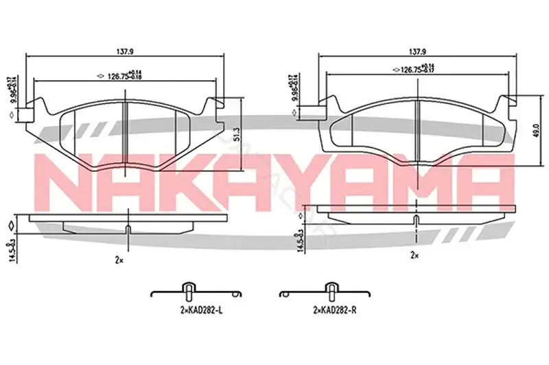 Тормозные колодки NAKAYAMA HP8124NY