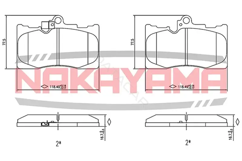 Тормозные колодки NAKAYAMA HP8572NY