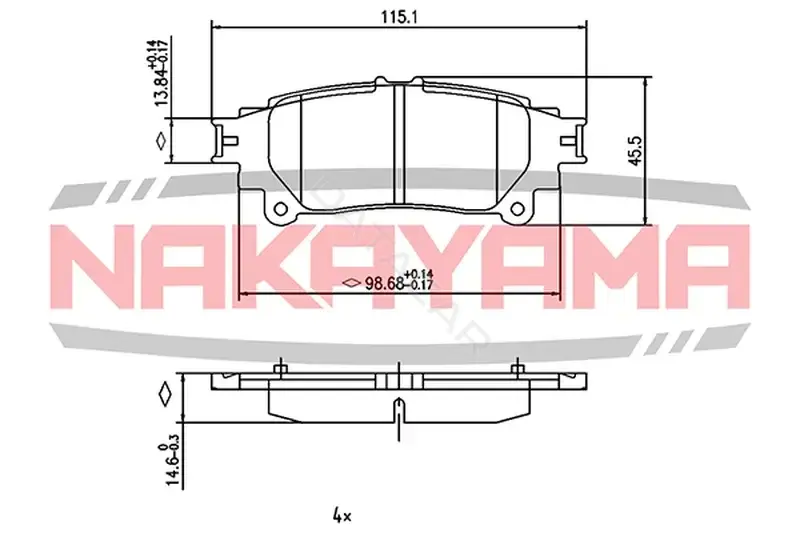 Тормозные колодки NAKAYAMA HP8574NY