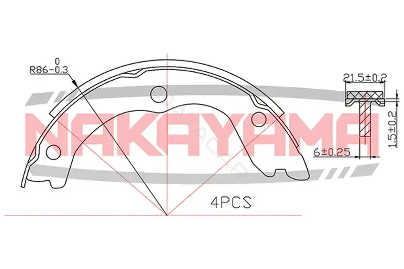 Колодки ручника NAKAYAMA HS7252NY