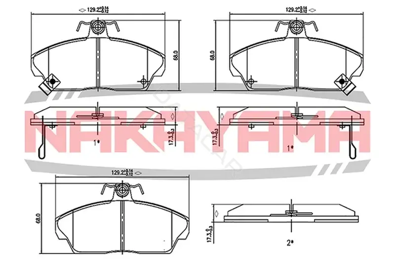 Тормозные колодки NAKAYAMA P0867NY