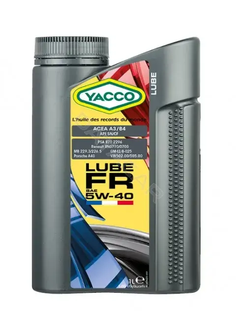 Масло моторное YACCO YACCO5W40LUBEFR/1