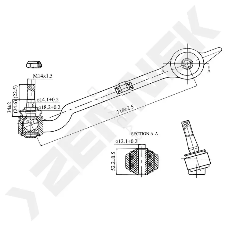 Рычаги ZENNEK DCA0031
