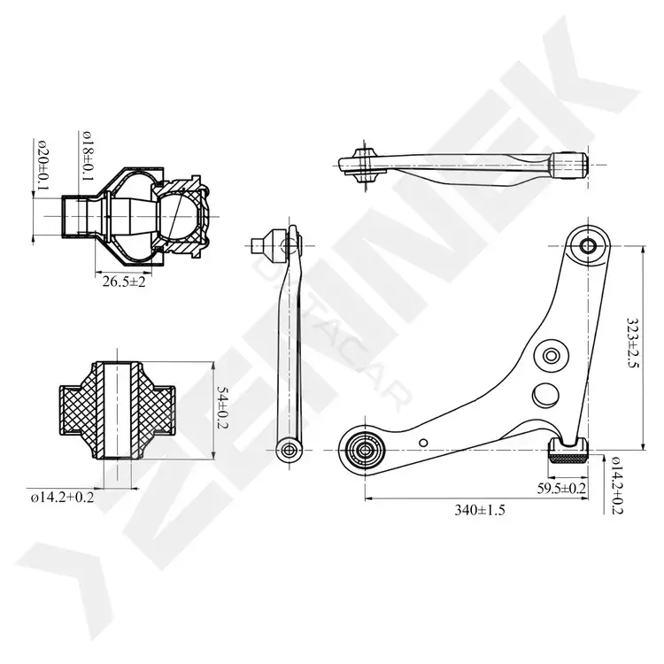 Рычаги ZENNEK DCA0162