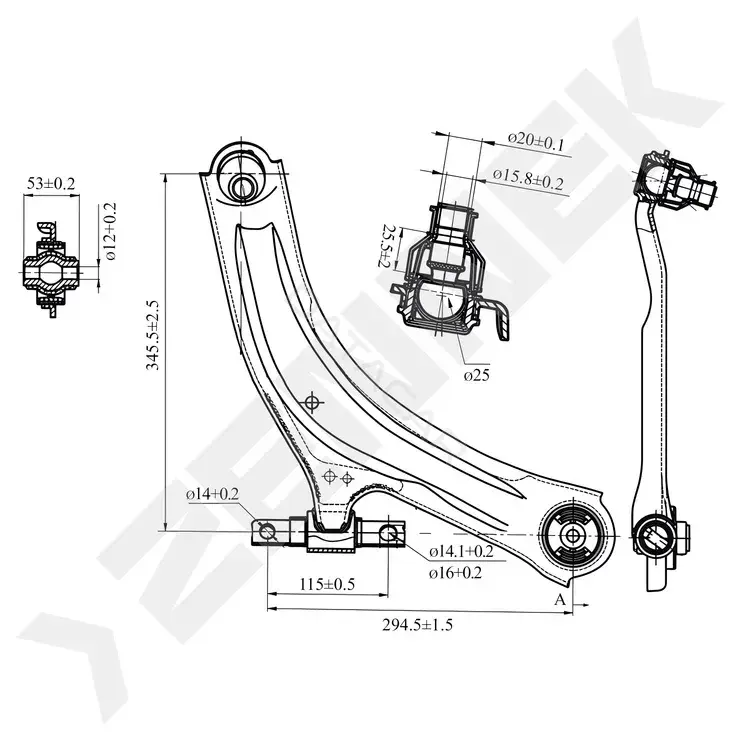 Рычаги ZENNEK DCA0170
