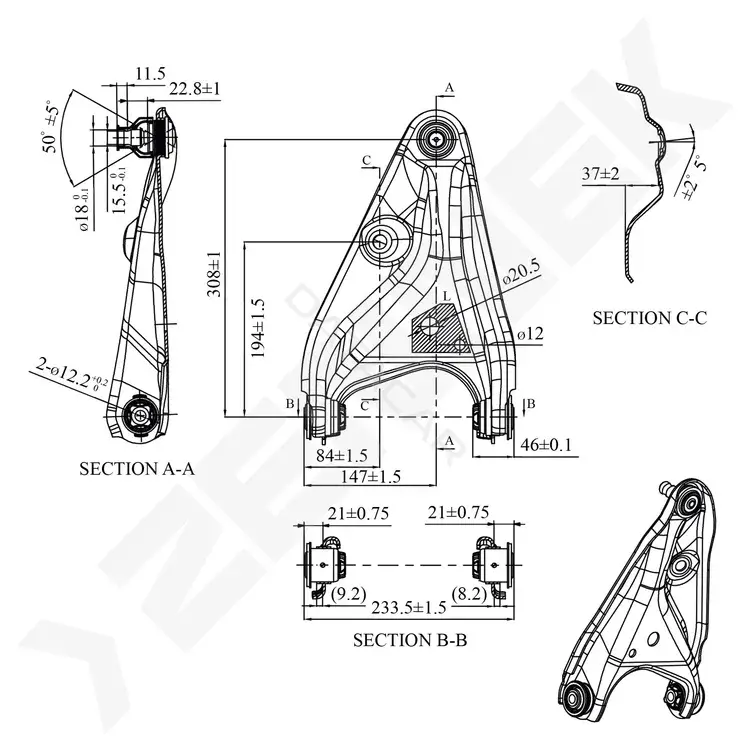 Рычаги ZENNEK DCA0188