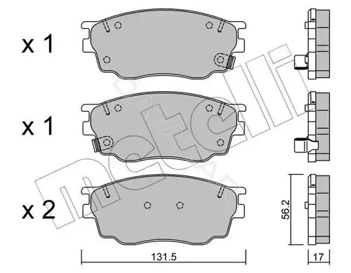 Тормозные колодки METELLI 22-0475-0