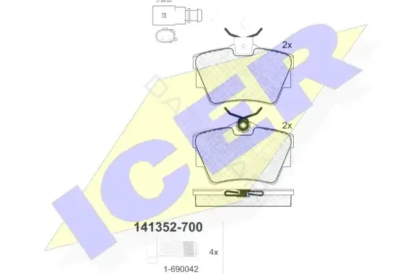 Тормозные колодки ICER 141352-700