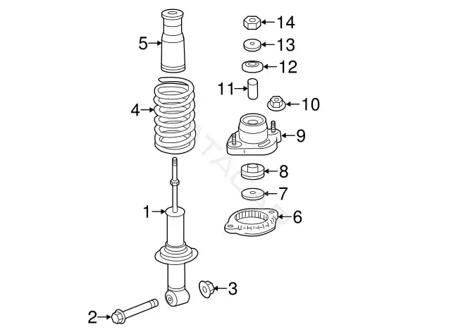 Болт подвески MITSUBISHI MU001123