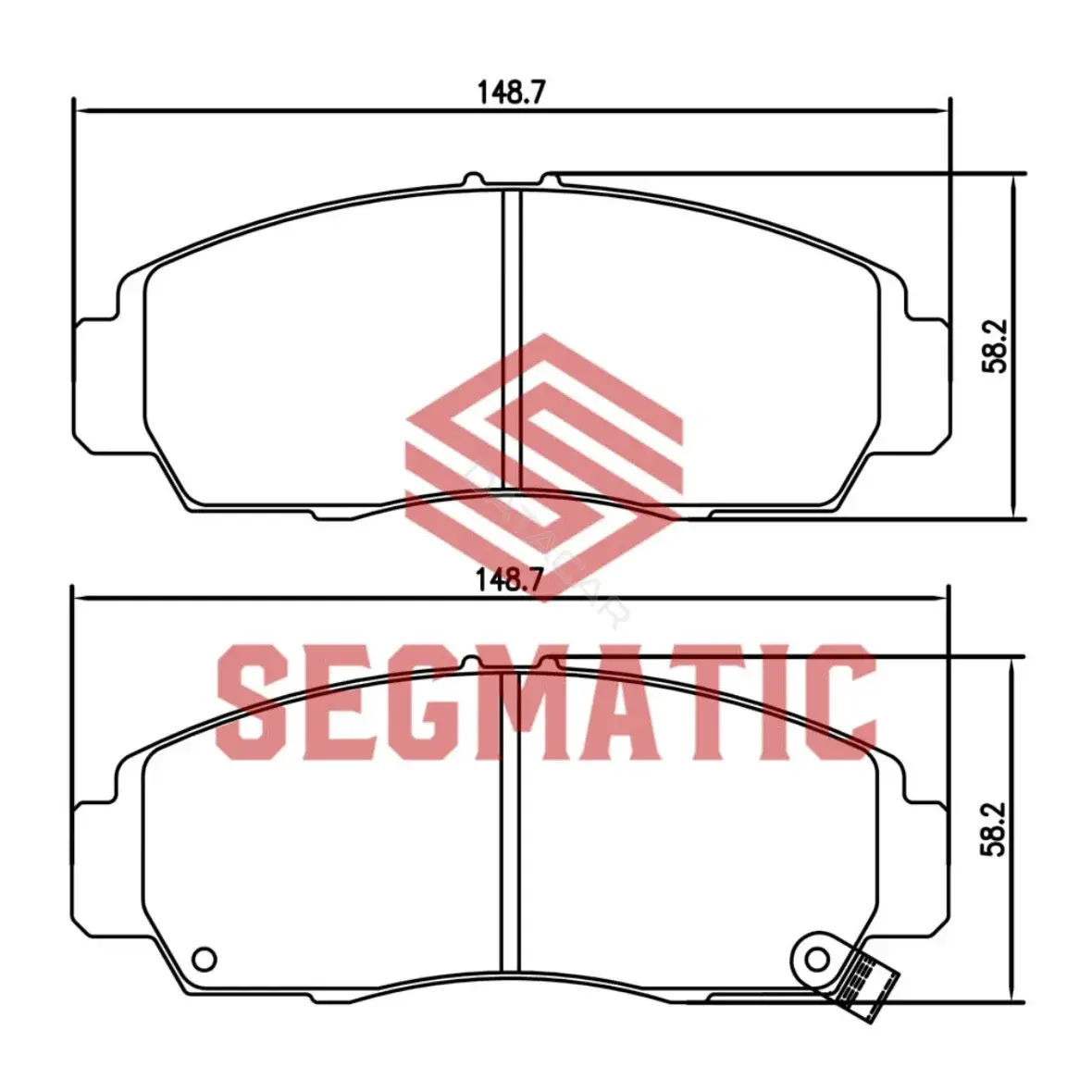 Тормозные колодки SEGMATIC SGBP2610