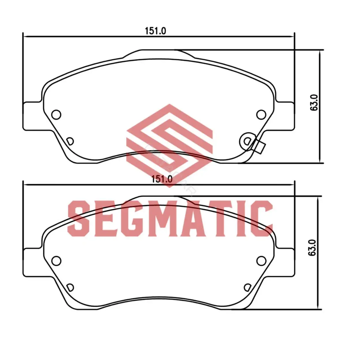 Тормозные колодки SEGMATIC SGBP2642