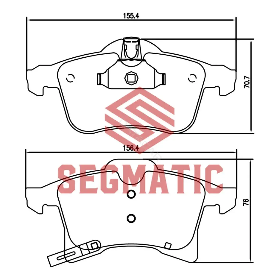 Тормозные колодки SEGMATIC SGBP2603