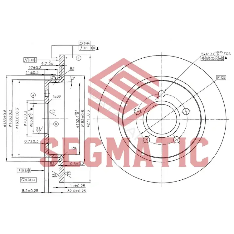Тормозные диски SEGMATIC SBD30093083