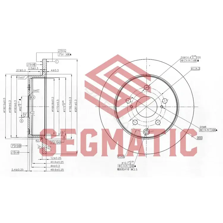 Тормозные диски SEGMATIC SBD30093074