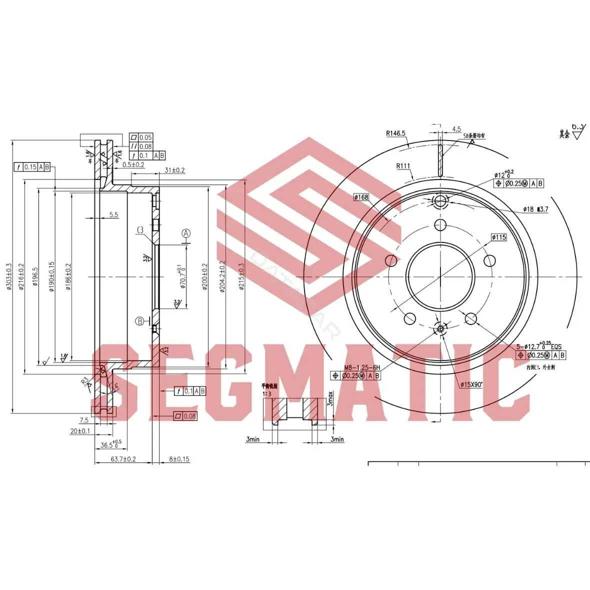Тормозные диски SEGMATIC SBD30093058