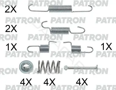 Ремкомплект тормозных колодок PATRON PSRK0102