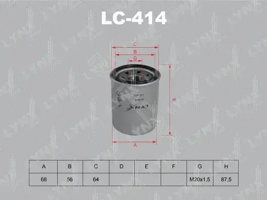 Масляный фильтр LYNXAUTO LC-414