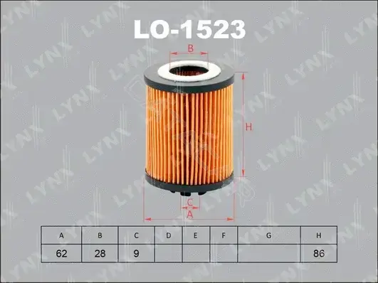 Масляный фильтр LYNXAUTO LO-1523