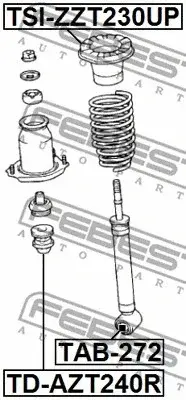 Тарелка пружины FEBEST TSI-ZZT230UP