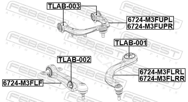 Рычаги FEBEST 6724-M3FLF