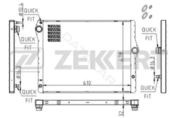 Радиатор охлаждения ZEKKERT MK-1614