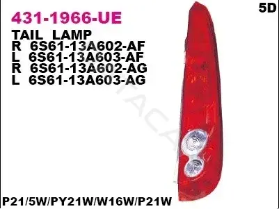 Задние фонари DEPO 431-1966R-UE