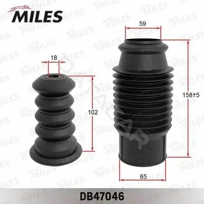 Пыльники и отбойники амортизатора MILES DB47046