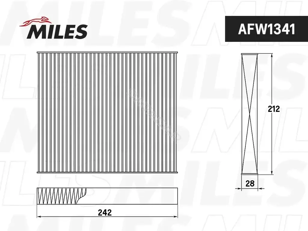 Фильтр салонный MILES AFW1341