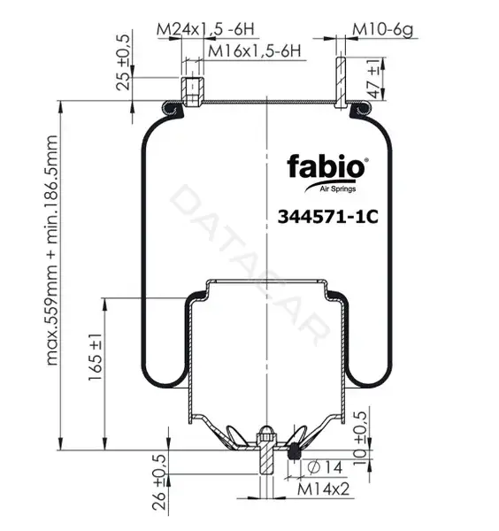 Пневмоподушка STELLOX 84-00258-SX