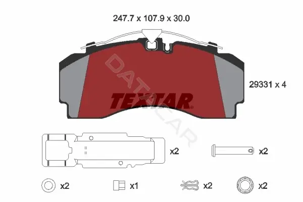 Тормозные колодки TEXTAR 2933101