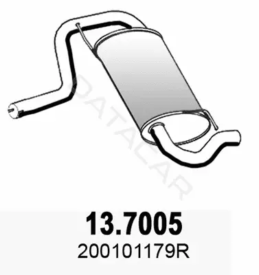 Глушитель выхлопных газов ASSO 13.7005