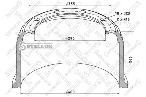 Тормозной барабан STELLOX 85-00012-SX