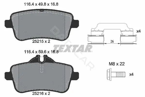Тормозные колодки TEXTAR 2521509