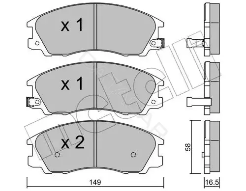 Тормозные колодки METELLI 22-0506-0