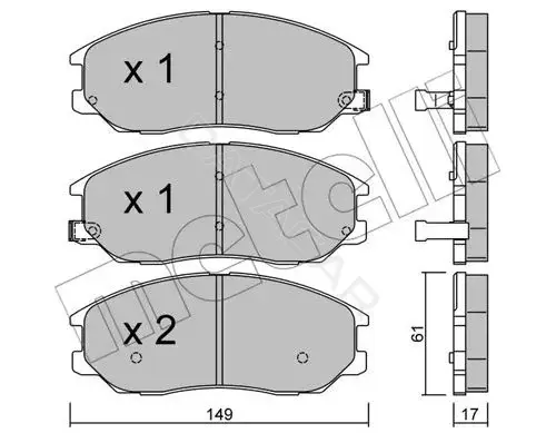 Тормозные колодки METELLI 22-0633-0