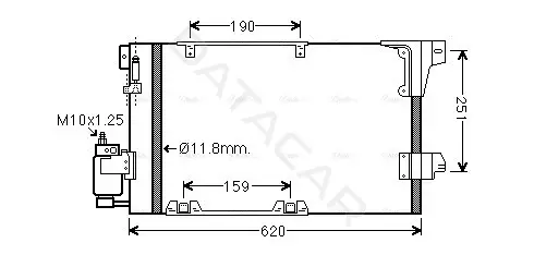 Радиатор кондиционера AVA OLA5251D