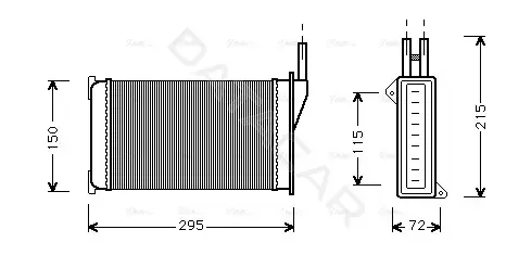Радиатор печки AVA FD6098