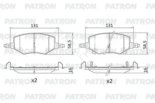 Тормозные колодки PATRON PBP366