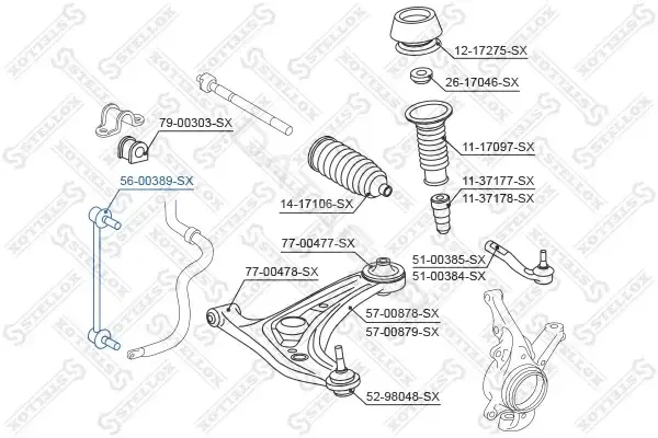 Стойки стабилизатора STELLOX 56-00389-SX