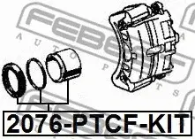 Ремкомплект суппорта FEBEST 2076-PTCF-KIT
