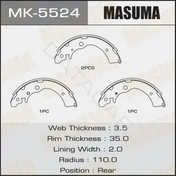 Барабанные колодки MASUMA MK-5524