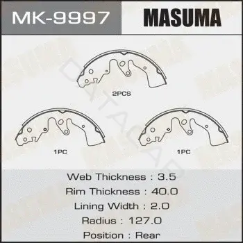 Барабанные колодки MASUMA MK-9997