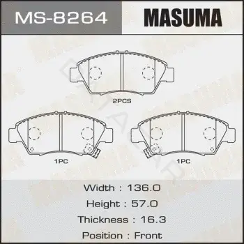 Барабанные колодки MASUMA MS-8264